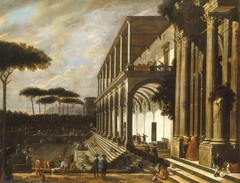 Party in a villa of Poggioreale by Niccolò Codazzi