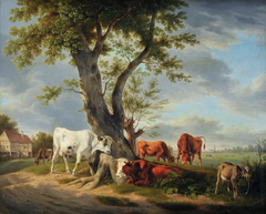 Pasture with tree by Carl Kuntz