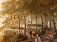 Personnages dans un parc by Antonin Marie Chatiniere