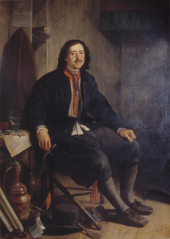 Peter de Grote van Rusland in zijn huis te Zaandam by Christiaan Julius Lodewijk Portman