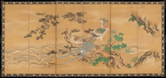 Phoenixes and Paulownia [right of a pair] by Kanō Tanshin