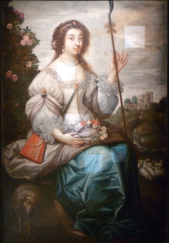 Portrait de Julie d'Angennes en Astrée devant un paysage by Claude Deruet