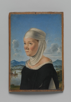 Portrait of a Woman, Possibly a Nun of San Secondo; (verso) Scene in Grisaille by Jacometto Veneziano