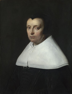 Portrait of a Woman with a Black Cap by Jan de Bray