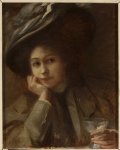 Portrait of a woman with a chalice by Stanisław Witkiewicz