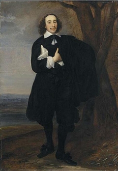 Portrait of a Young Man Standing in a Landscape by Isaack Luttichuys