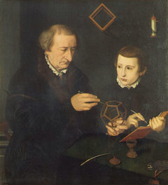 Portrait of Nuremberg Master Johann Neudörffer and a Student by Nicolas Neufchatel