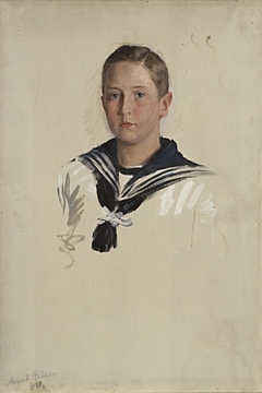 Portraitstudie August Wilhelm Prinz von Preußen. Studie zu dem Gemälde "Konfirmation des Kronprinzen Wilhelm und des Prinzen Heinrich" by William Pape