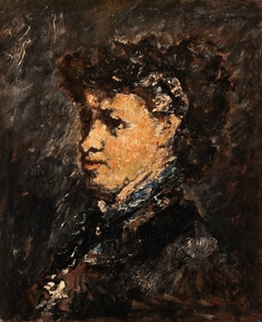 Portret van een vrouw by Adolphe Joseph Thomas Monticelli