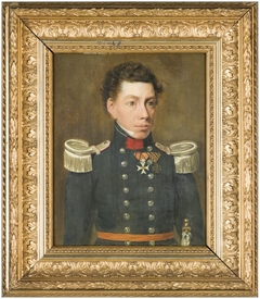 Portret van Joh. Hora Adama in officierskostuum by Cornelis Wester