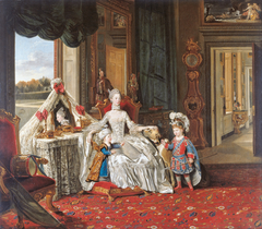 Queen Charlotte (1744-1818) with her Two Eldest Sons by Johann Zoffany