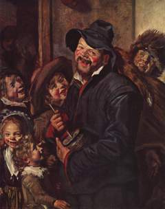 Rommelpot player by Judith Leyster