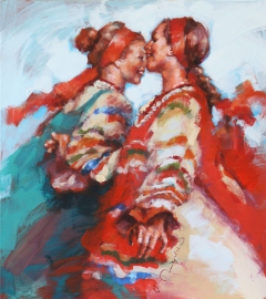 ROSYJSKIE TANCERKI LUDOWE / RUSSIAN FOLK DANCERS by Renata Domagalska