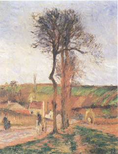 Rue de l'Hermitage and the Côte des Mathurins, Pontoise by Camille Pissarro