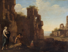 Ruinenlandschaft mit Staffage by Cornelius van Poelenburgh