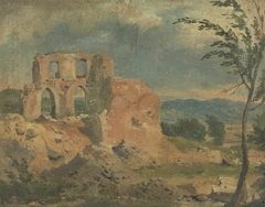 Ruines dans un paysage by Achille Etna Michallon