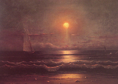 Sailing by Moonlight by Martin Johnson Heade