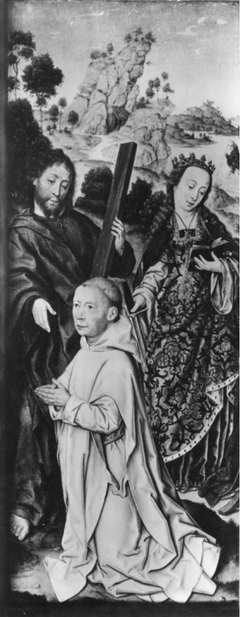 Saint Andrew and Saint Catherine with Donor by Aelbrecht Bouts