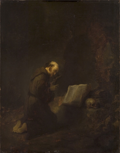 Saint Francis of Assisi Praying by Rembrandt