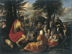 Saint John the Baptist preaching in the Desert by Pier Francesco Mola