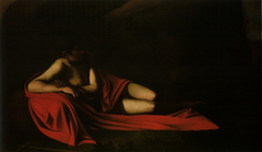 Saint John the Baptist Reclining by Caravaggio