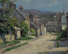 Samuel John Peploe - Street in Comrie - ABDAG010721 by Samuel Peploe