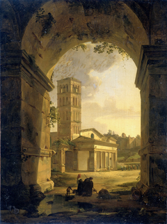 San Giorgio in Velabro in Rome by Antonie Sminck Pitloo