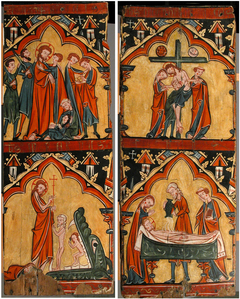 Scenes from the Life of Christ: Arrest of Christ, Christ in Limbo; Descent from the Cross, Preparation of Christ’s Body for His Entombment by Anonymous