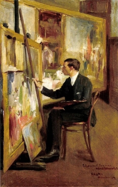 Self-portrait by Artúr Lajos Halmi