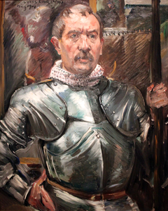 Self-portrait in armor by Lovis Corinth