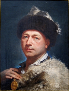 Self-portrait with Medal of Benoît XIV by Marcello Bacciarelli