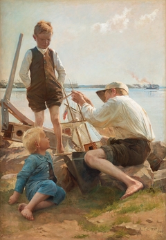 Shipbuilders by Albert Edelfelt