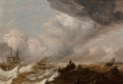 Ships in a Squall by Abraham van Beijeren