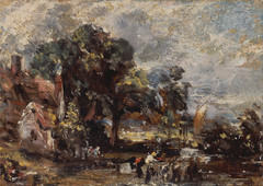 Sketch for "The Haywain" by John Constable