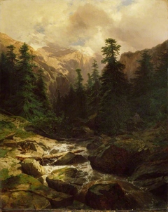 Souvenir of Rosenlaui, Switzerland by Alexandre Calame