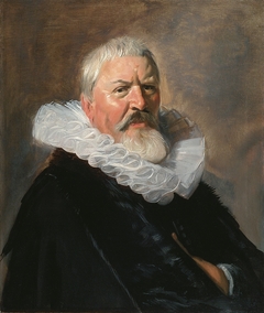 Square portrait of Pieter Jacobsz Olycan by Frans Hals