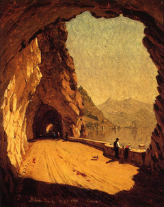 Stelvio Road by Lago di Como by Sanford Robinson Gifford