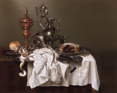 Still Life with a Fruit Pie by Willem Claesz Heda