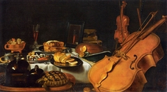 Still-life with musical instruments by Pieter Claesz