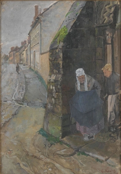 Sunday Morning in Grez. Sketch by Christian Krohg