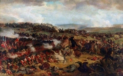 The Battle of Waterloo: The British Squares Receiving the Charge of the French Cuirassiers by Henri Félix Emmanuel Philippoteaux