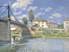 The Bridge at Villeneuve-la-Garenne by Alfred Sisley