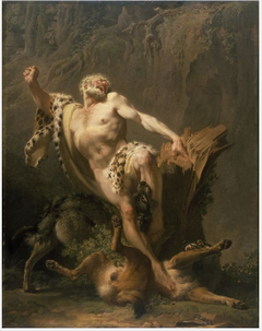 The Death of Milo of Croton by Jean-Jacques Bachelier