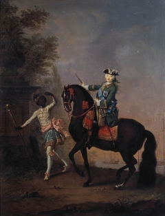 The Empress Elizabeth of Russia on Horseback, Attended by a Page by Georg Cristoph Grooth