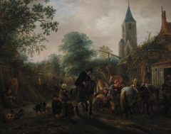 The Halt at the Inn by Isaac van Ostade