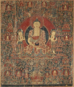 The Jina Buddha of Infinite Light (Amitabha) in His Pure Land Paradise (Sukhavati) by Anonymous