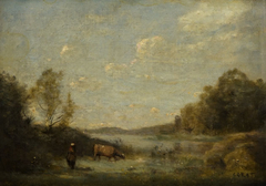 The Lake by Jean-Baptiste-Camille Corot