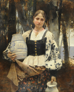 The milkmaid by Casto Plasencia