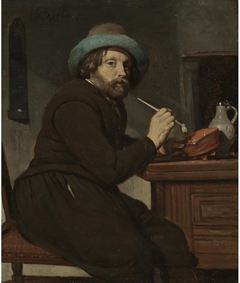 The Old Smoker by Gabriël Metsu