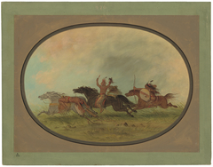 The Scalper Scalped - Pawnees and Cheyennes by George Catlin